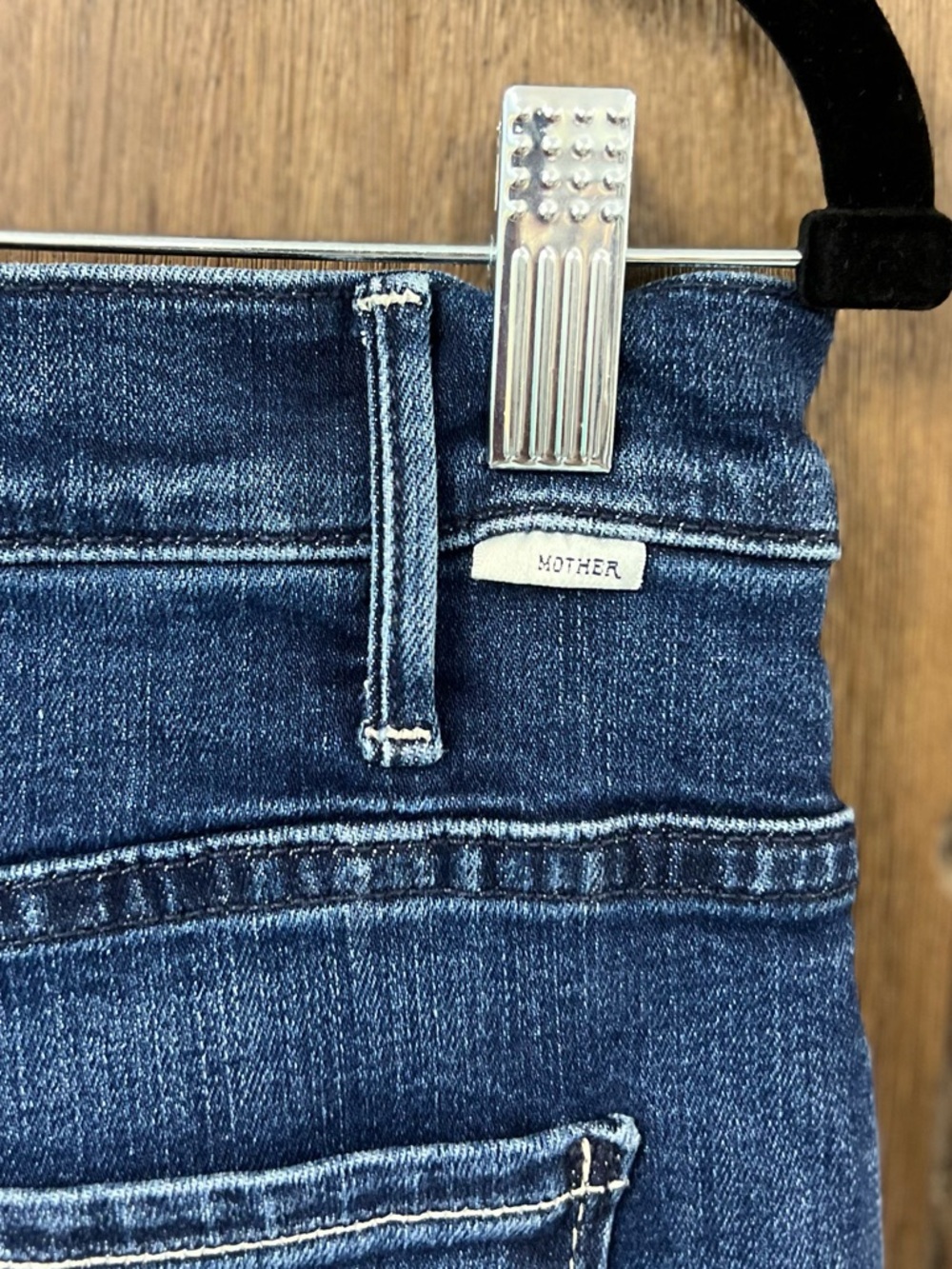 MOTHER The Lil Hustler 70's High Rise Wide Leg Roller Skimp Heirloom Size 34P - Picture 7 of 12